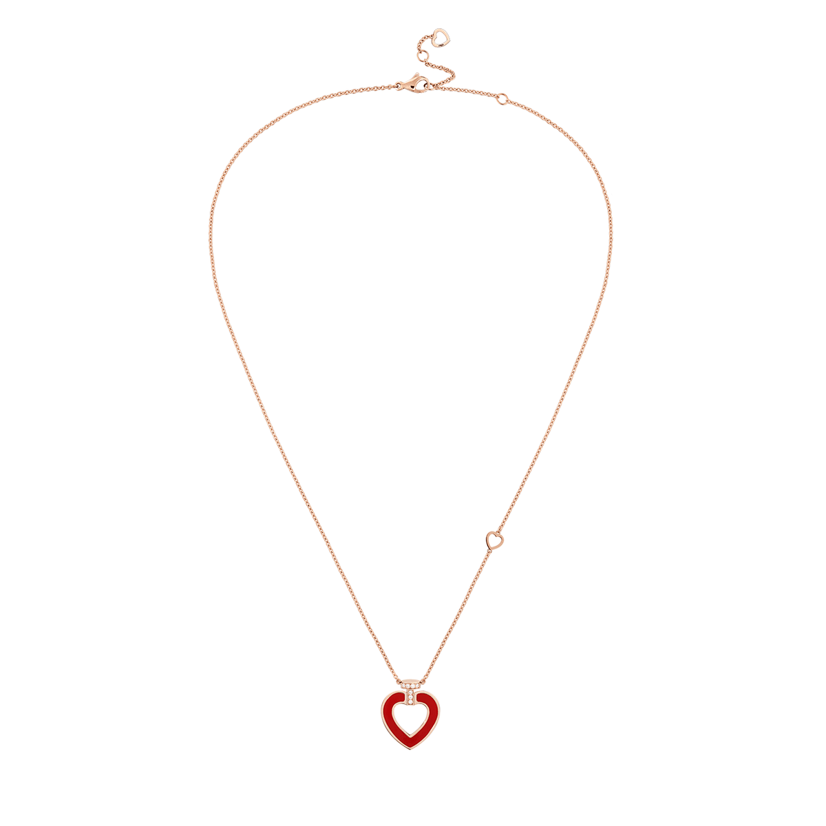 Fred Pretty Woman 18k Rose Gold and Carnelian Heart Pendant, Exclusively at Hamilton Jewelers