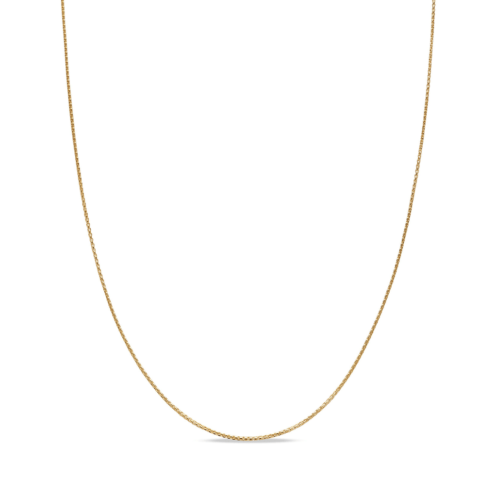 David Yurman Box Chain Necklace 18K Yellow Gold, 1.25mm 18 Inch