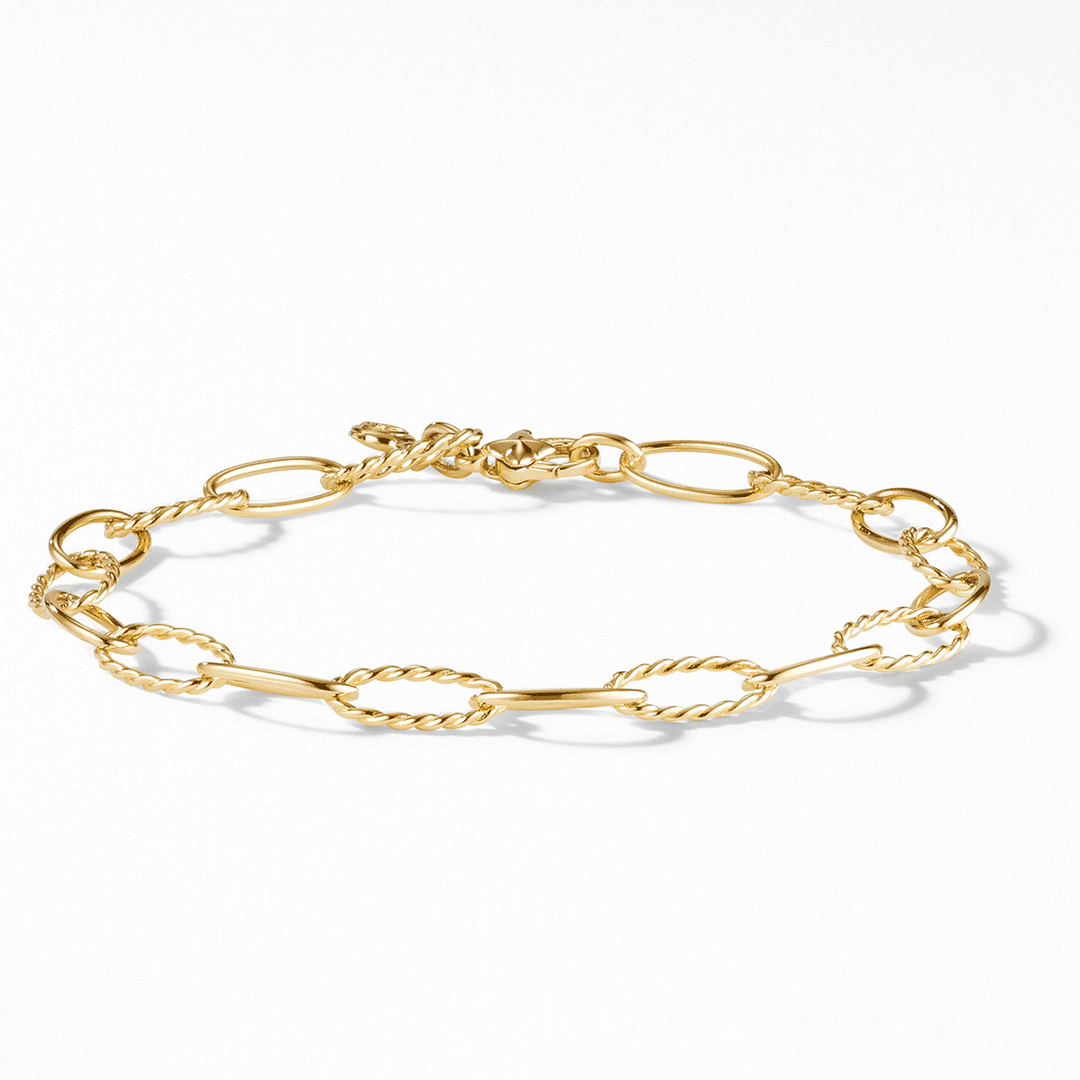 David Yurman Oval Link Bracelet in 18k Yellow Gold