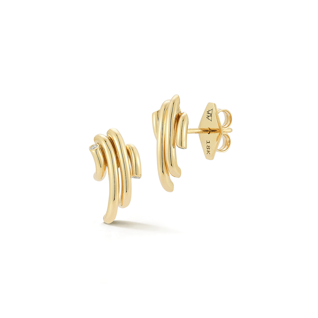 Walters Faith Thoby 18k Yellow Gold Small Spiral Earrings