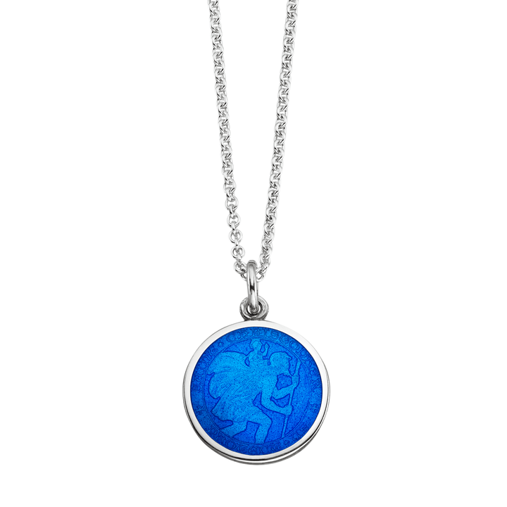 St. Christopher Royal Blue Enamel Medal