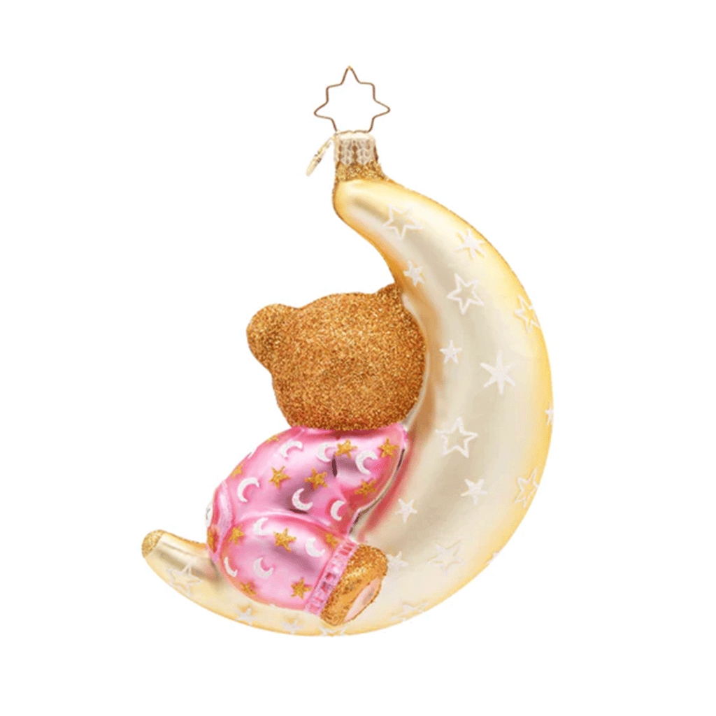 Christopher Radko Pink Moonlight Snuggles Ornament