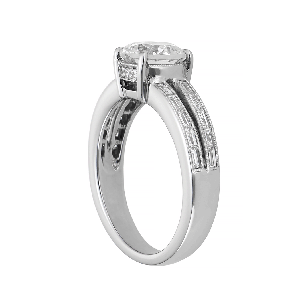 1912 18k White Gold and .46TW Diamond Engagment Mounting Ring