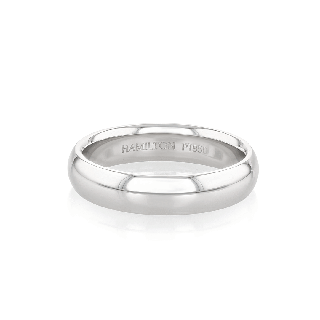 Hamilton Collection Platinum 5mm Comfort Fit Wedding Band