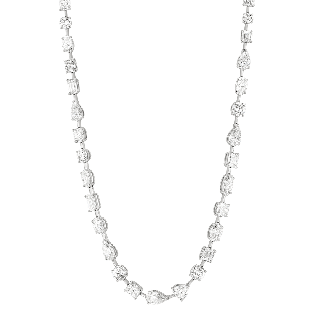 Hamilton Private Reserve Collection Platinum and Multi Shape Necklace