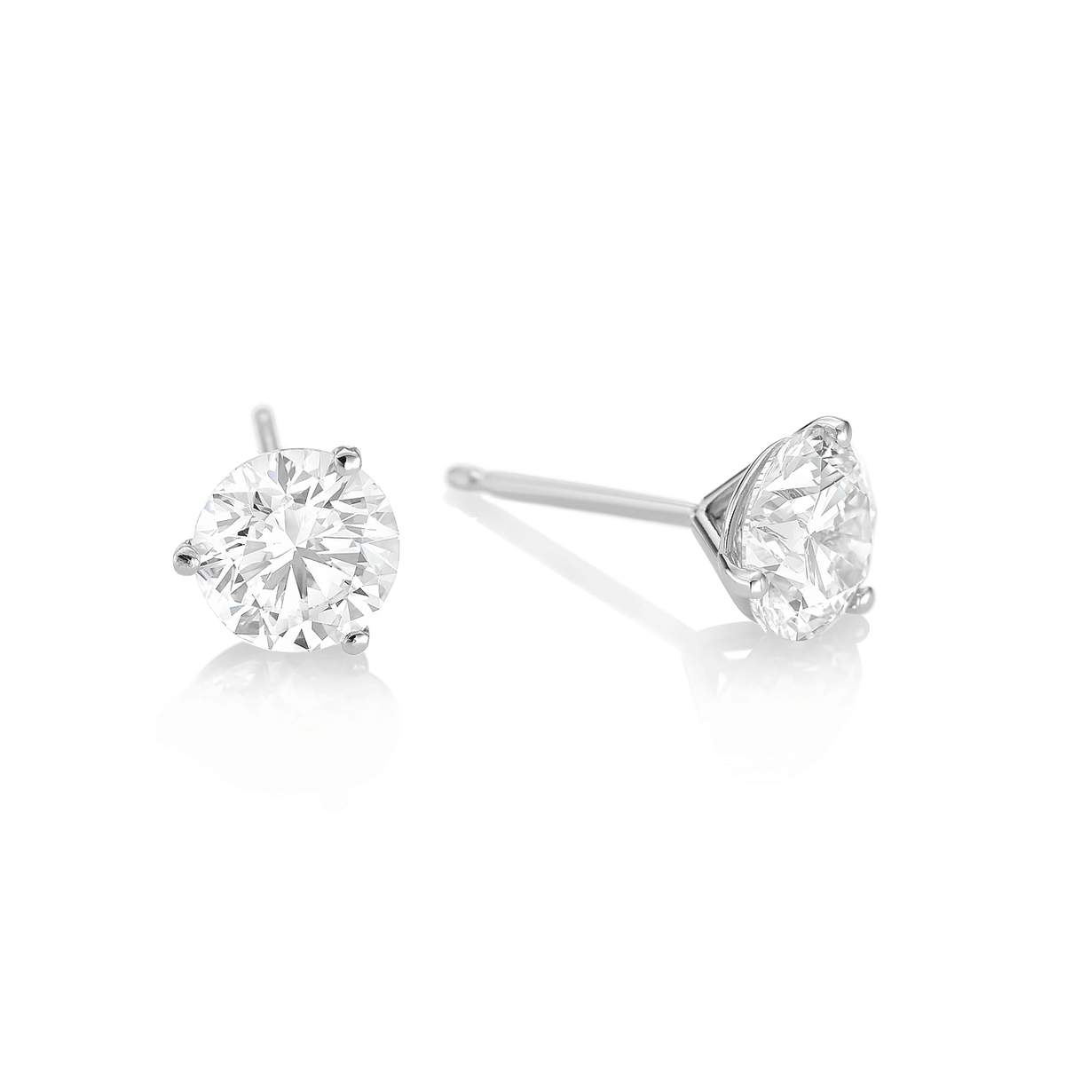 Hamilton Classic Collection 18k Gold and 2.50 Total Weight Diamond Studs