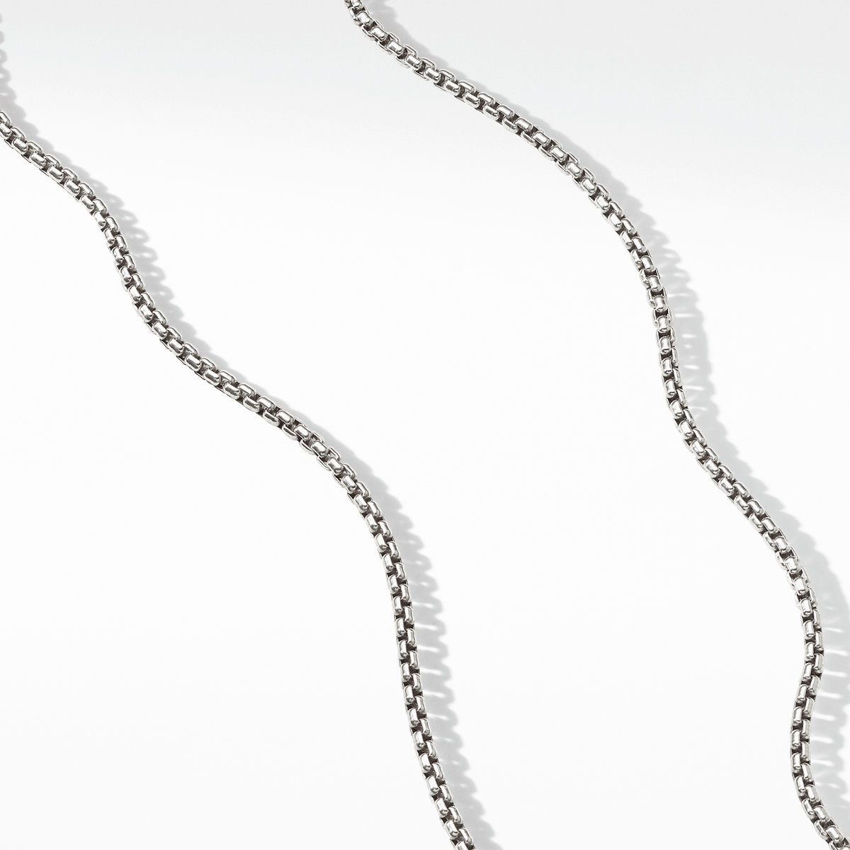 David Yurman Box Chain Necklace in Sterling Silver with 14k Yellow Gold Accent, 2.7mm