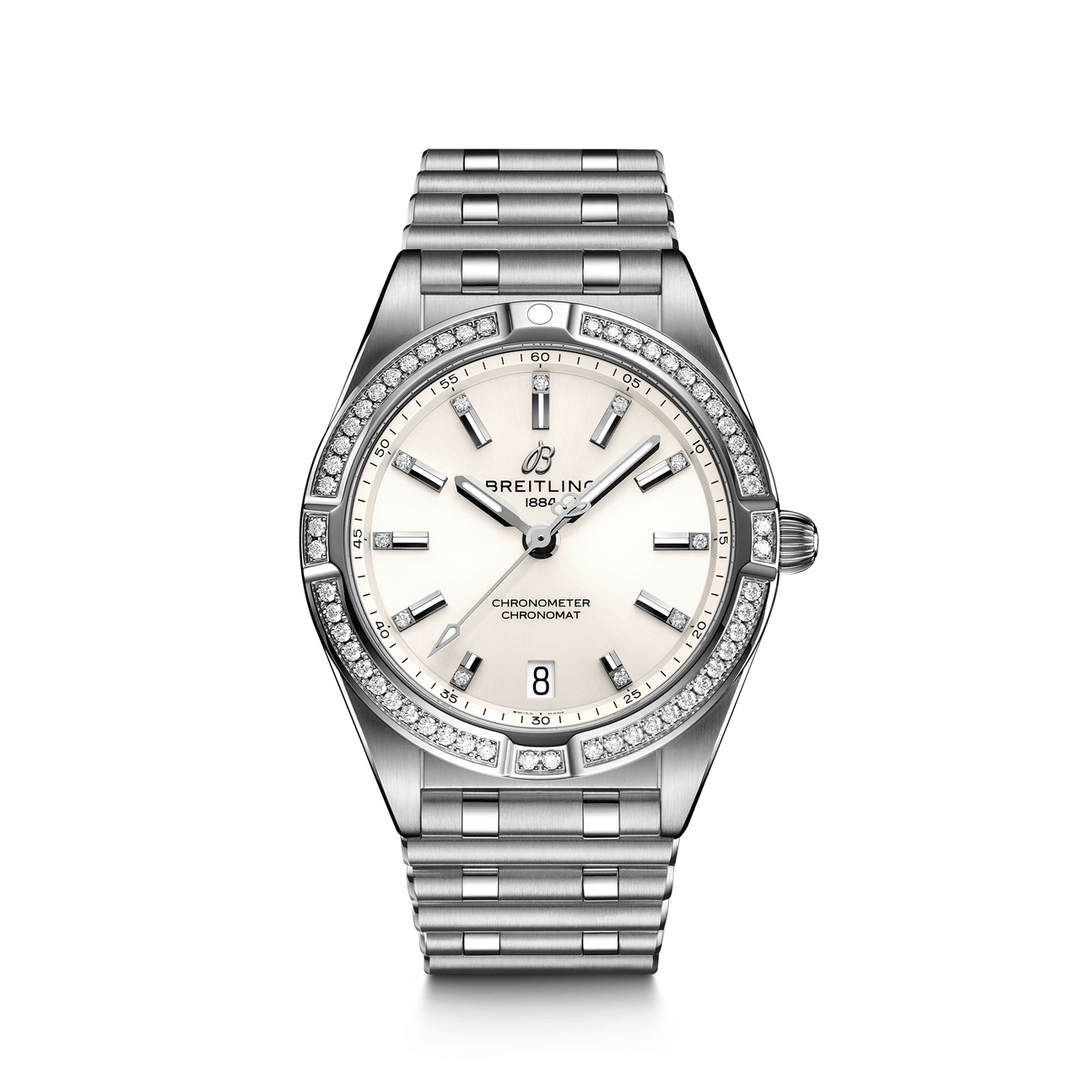 Breitling Ladies Stainless Steel Chronomat 32 Lab Grown Diamond Quartz #A77310591A1A1