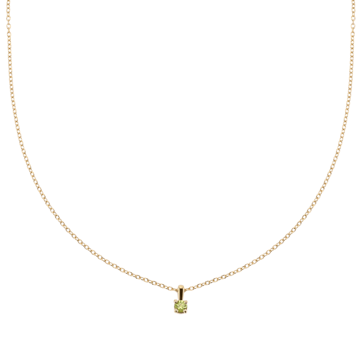 14k Yellow Gold and Peridot Birthstone Pendant