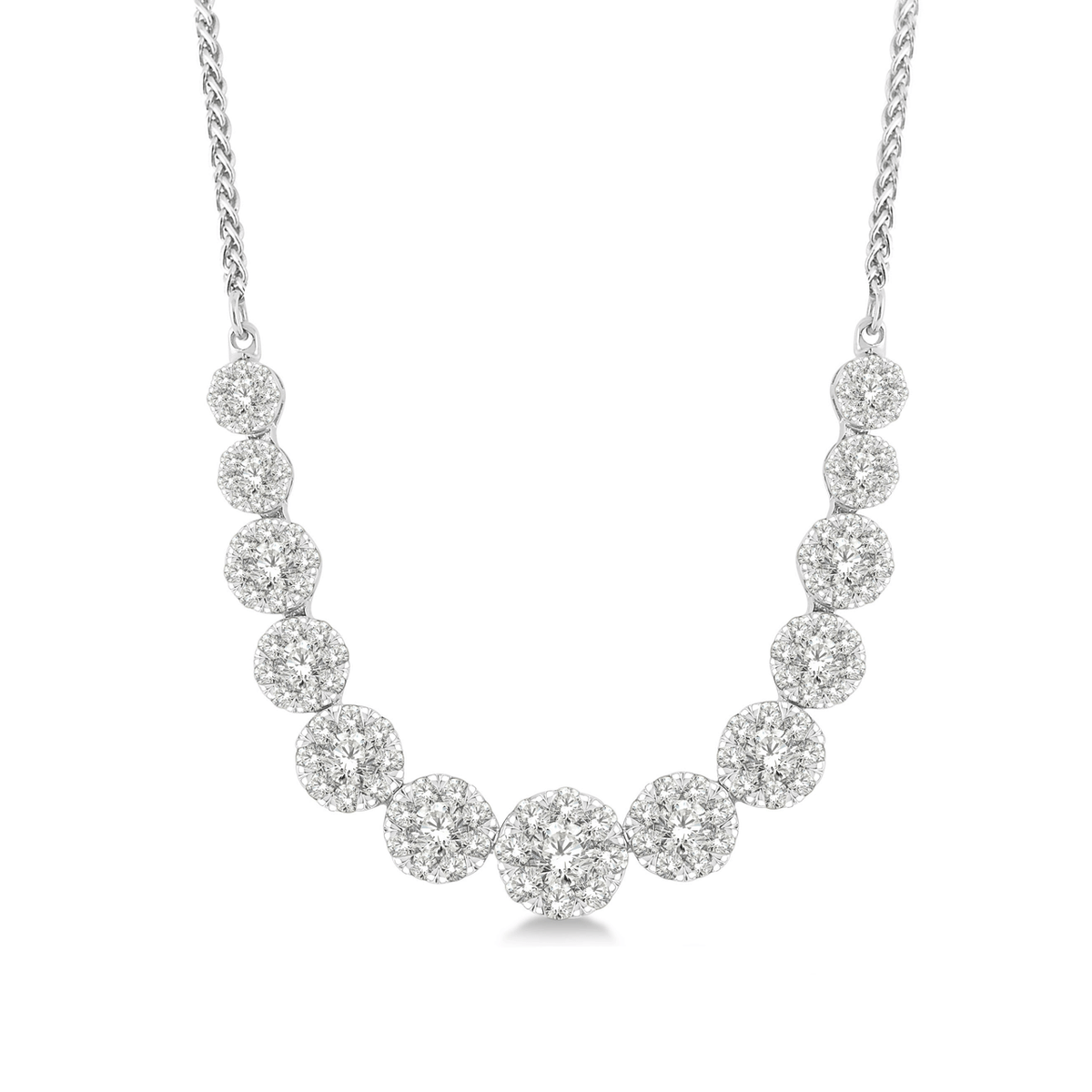 Celestial 14k Gold &amp; 2.00ct Diamond Graduated Necklace