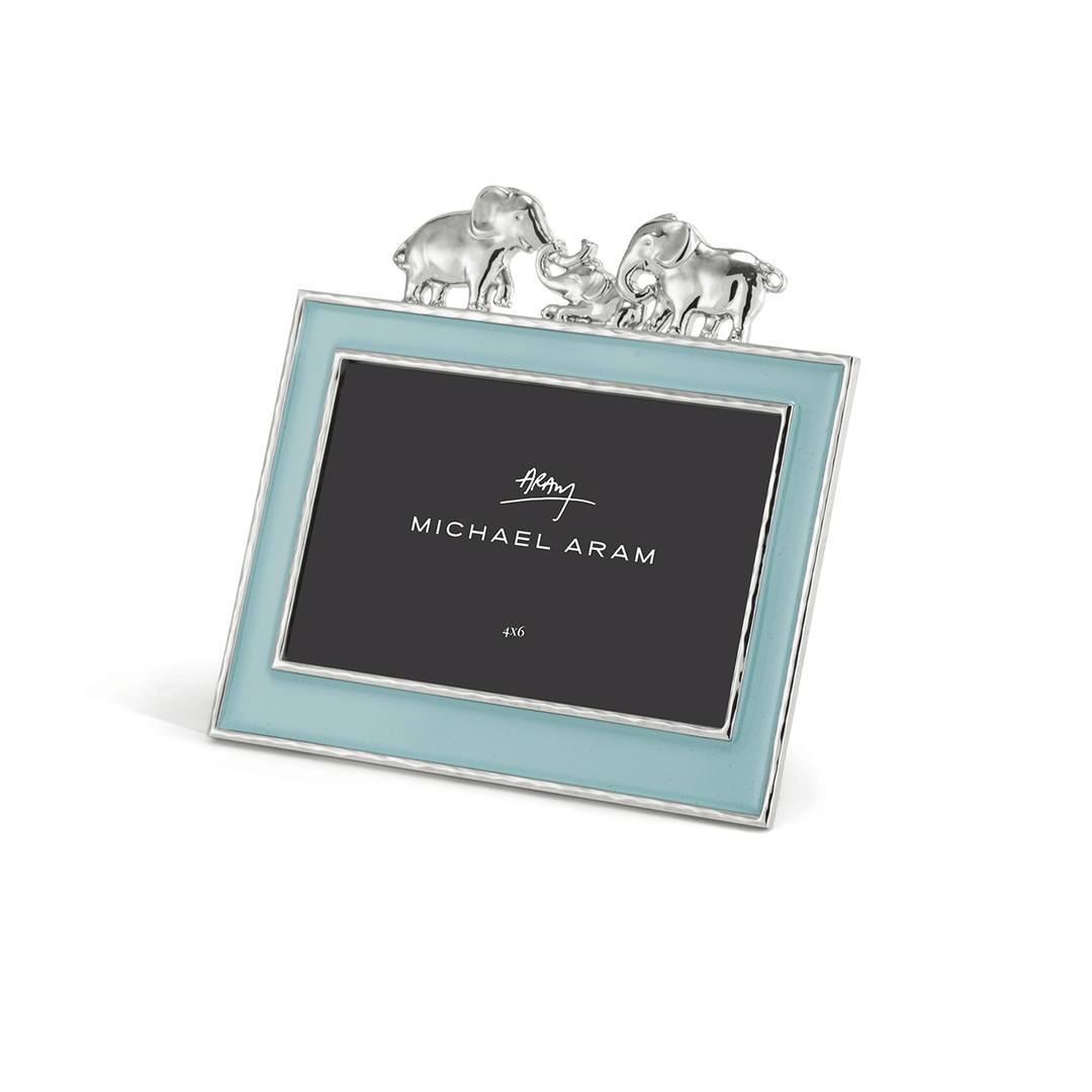 Michael Aram Blue Enamel Elephant 4x6 Frame