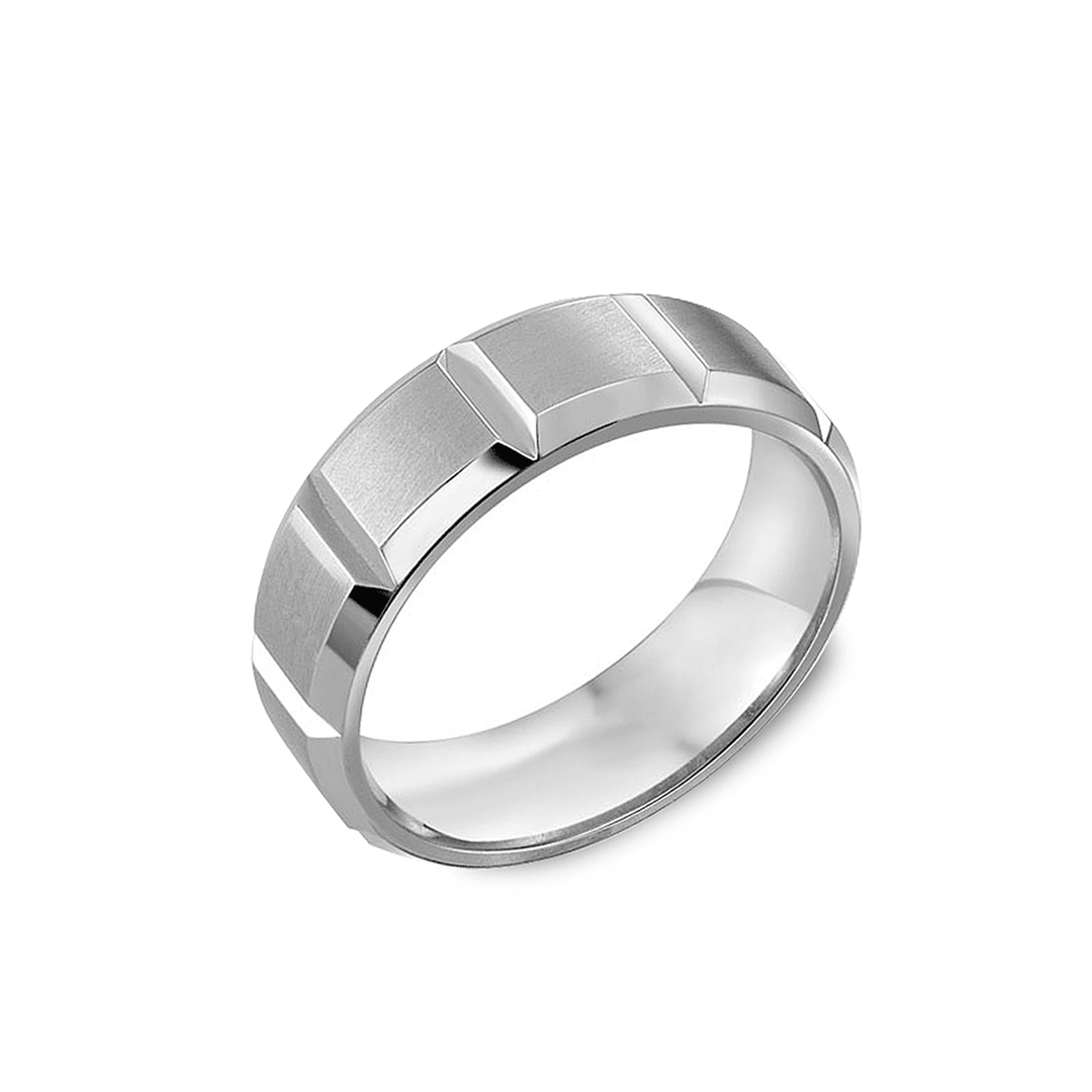 Hamilton Collection 14k White Gold 7mm Wedding Band