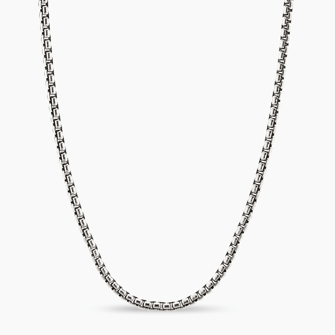 David Yurman Box Chain Necklace Sterling Silver, 2.7mm