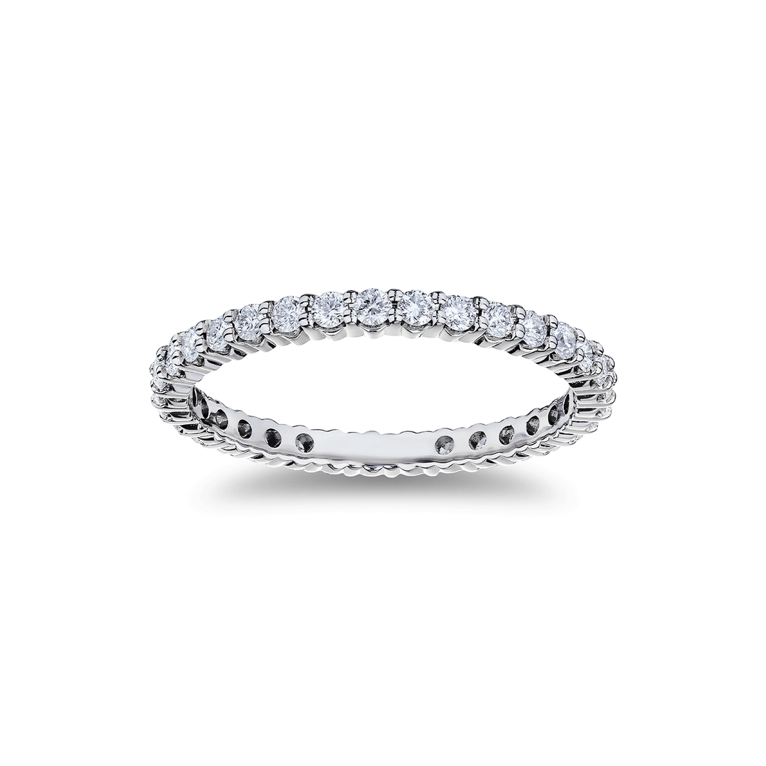 Hamilton Collection 18k White Gold and .66 Total Weight Diamond Eternity Band