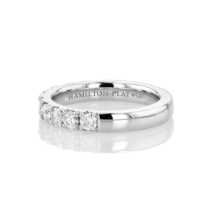 Lisette Platinum 1.00 Total Weight Diamond Half Way Band