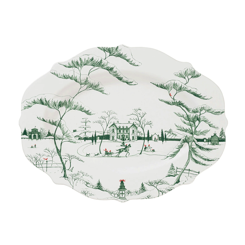 Juliska Country Estate Winter Frolic Evergreen 18" Platter