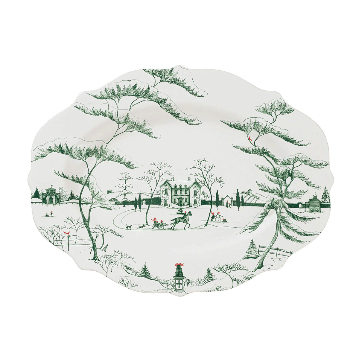 Juliska Country Estate Winter Frolic Evergreen 18" Platter
