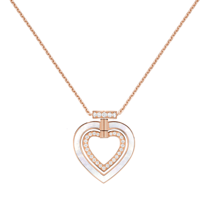 Fred Pretty Woman 18k Rose Gold and Mother of Pearl Heart Pendant, Exclusively at Hamilton Jewelers