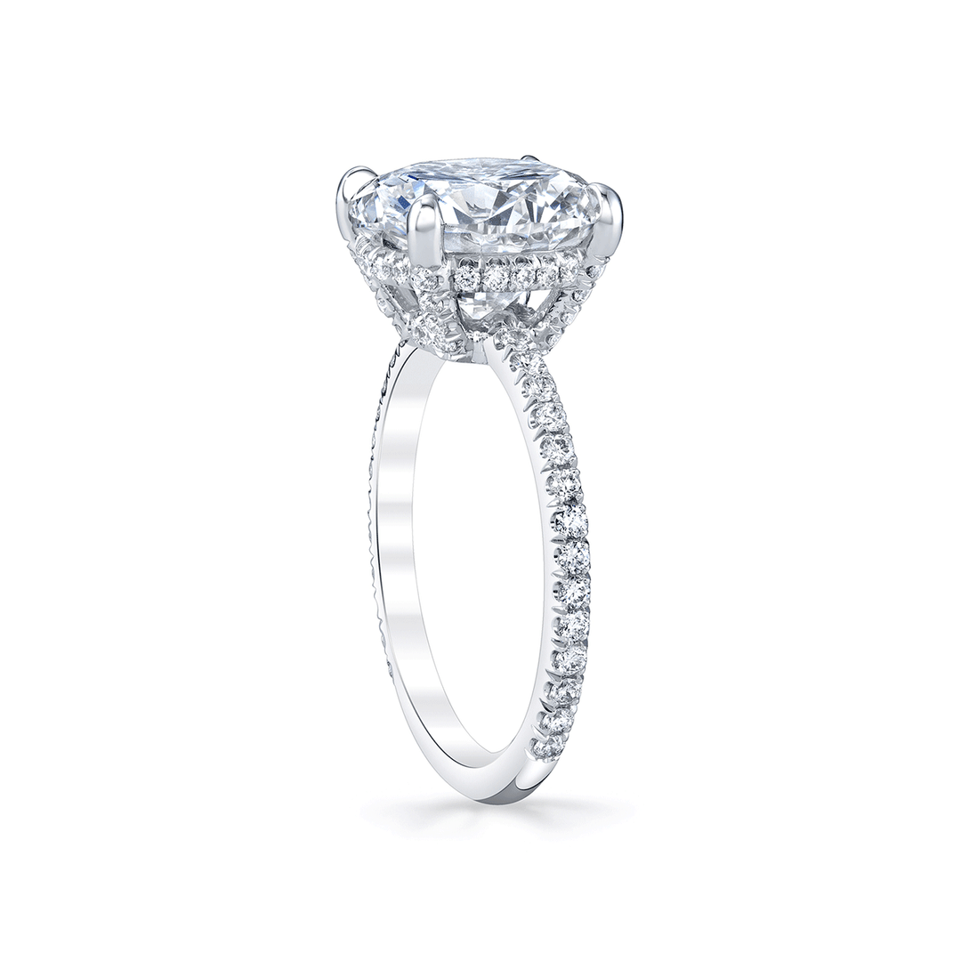 Platinum and 5.01 Total Weight Diamond Engagement Ring