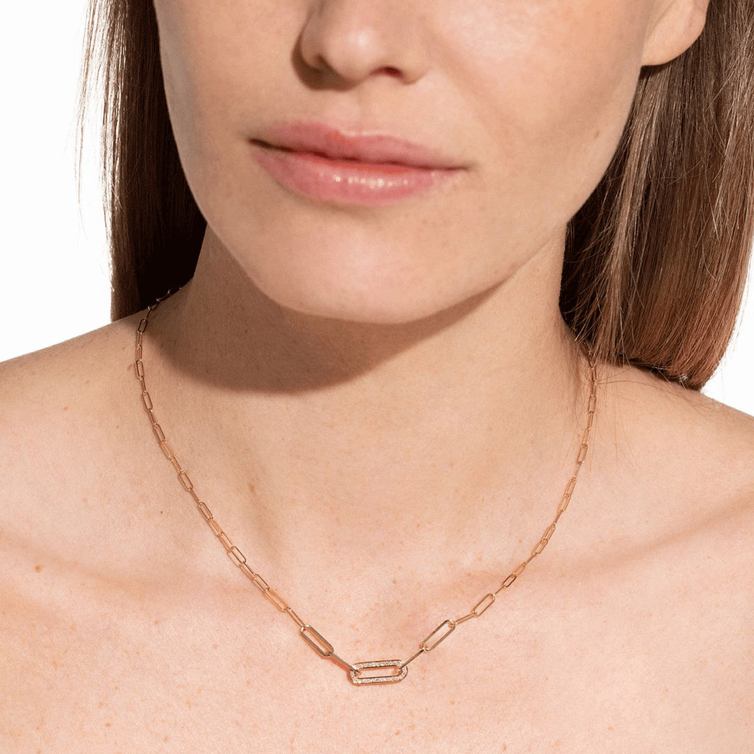 Dinh Van Maillon 18k Yellow Gold and Diamond Necklace