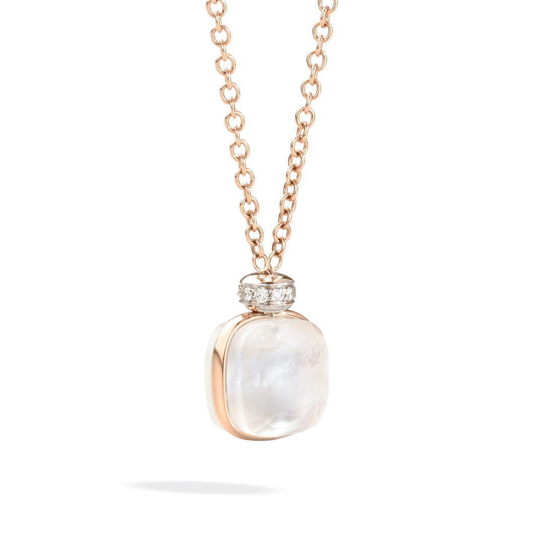 Pomellato Nudo 18k Gold and White Topaz Pendant