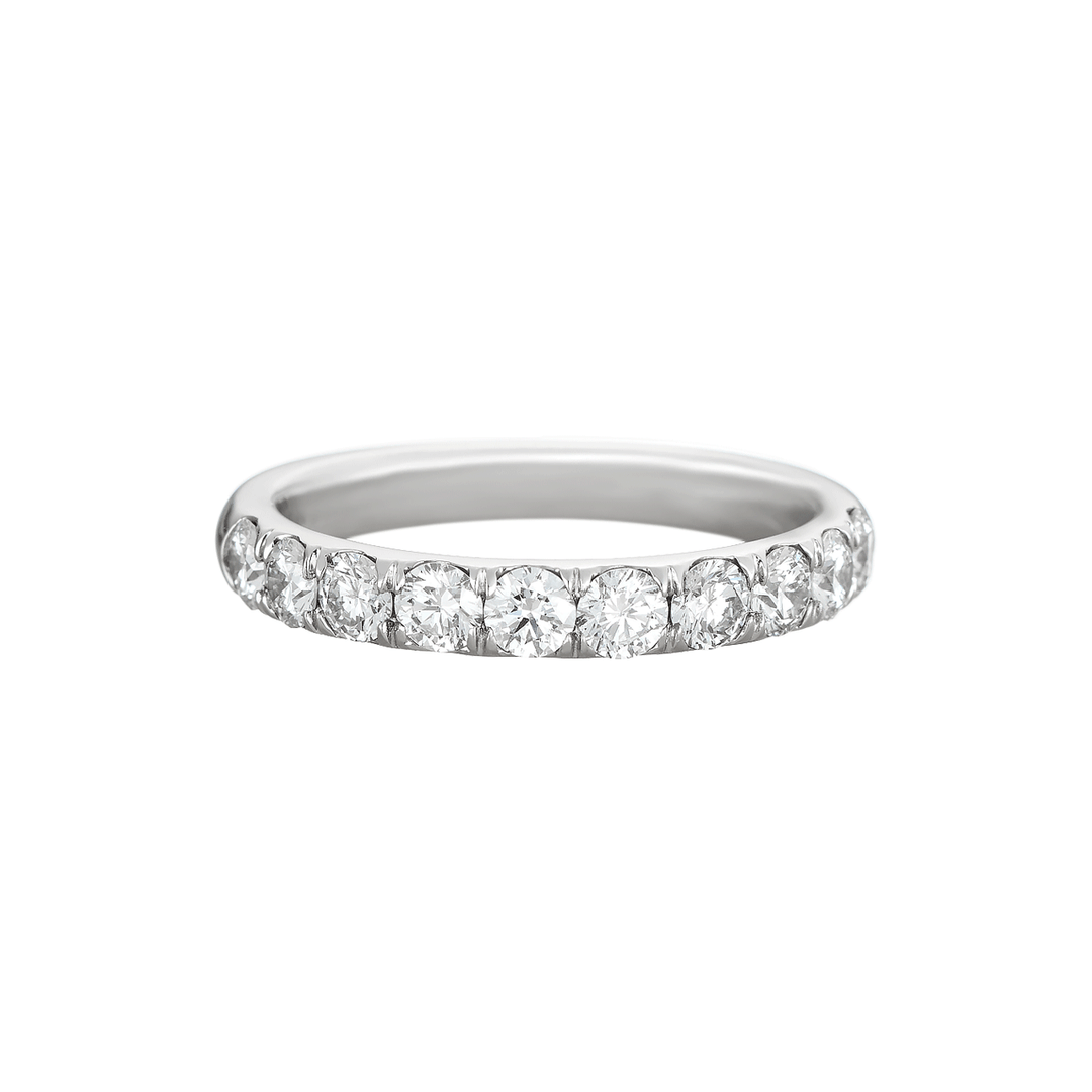 Hamilton Lisette Collection 18k White Gold and. 0.50 Total Weight Diamond Half Way Band