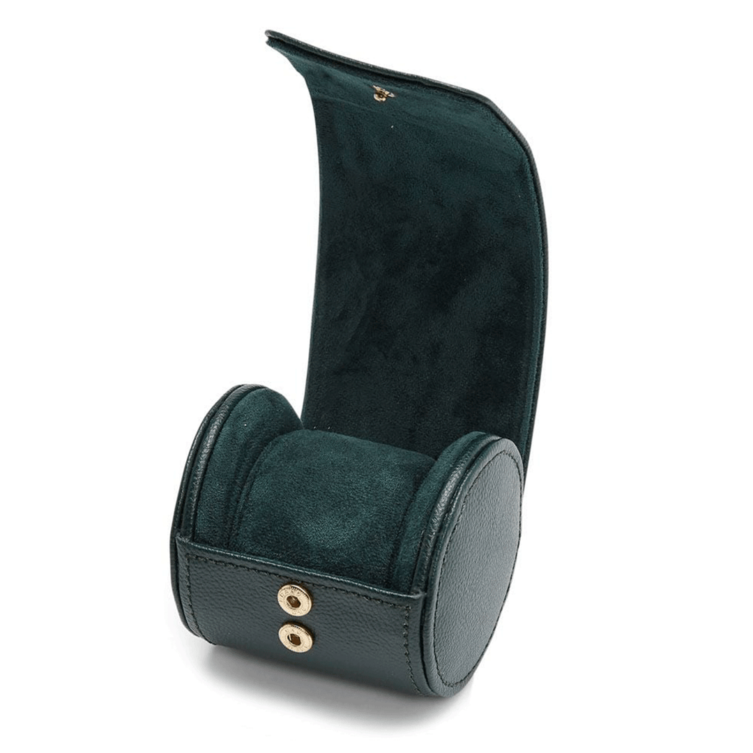 Wolf Designs British Racing Green Single Watch Roll