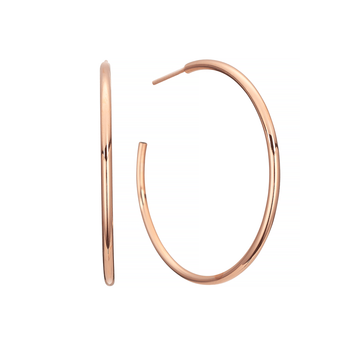 14k Rose Gold 30mm Hoop Earrings