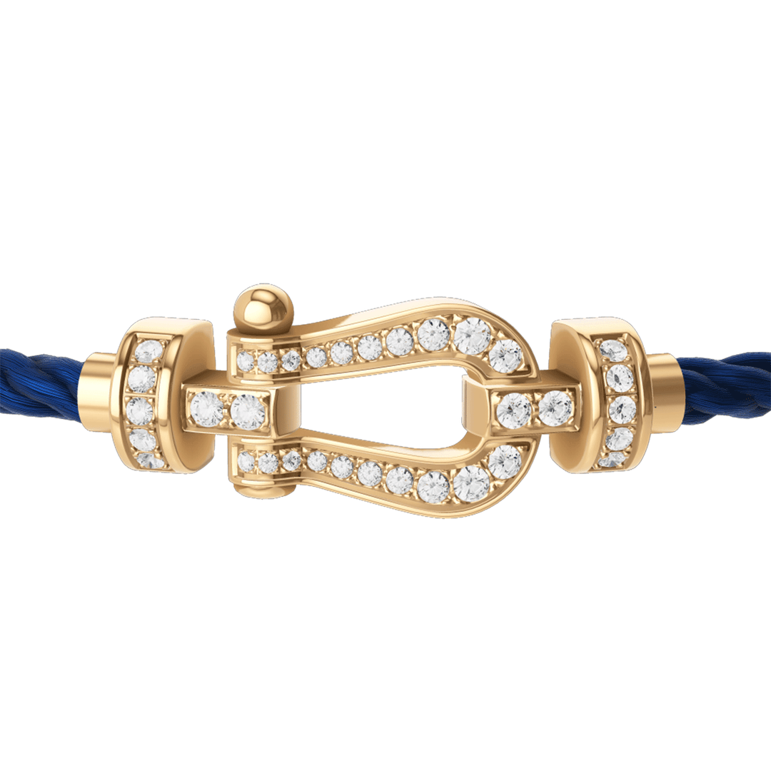 FRED Navy Cord Bracelet with 18k Diamond Buckle , Exclusively at Hamilton Jewelers