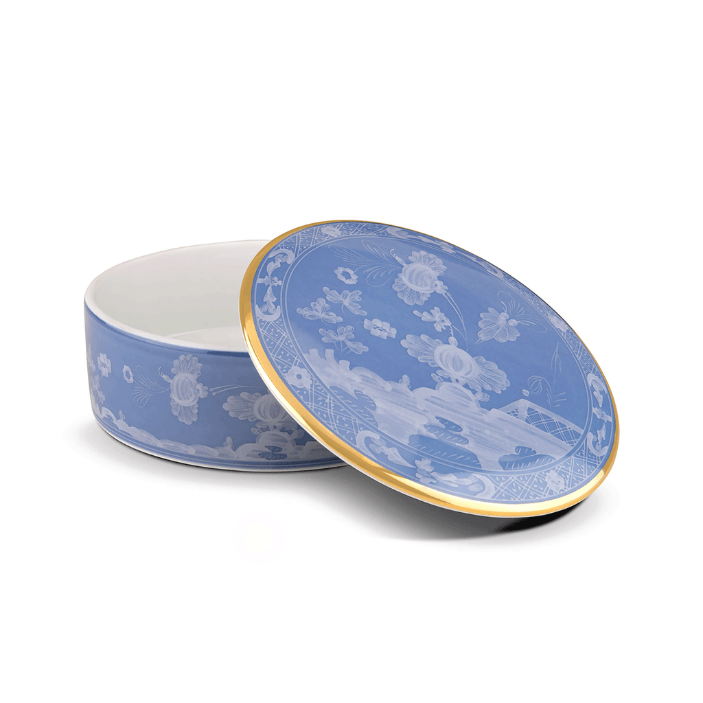 Ginori 1735 Oriente Italiano Pervinca Round Trinket Box