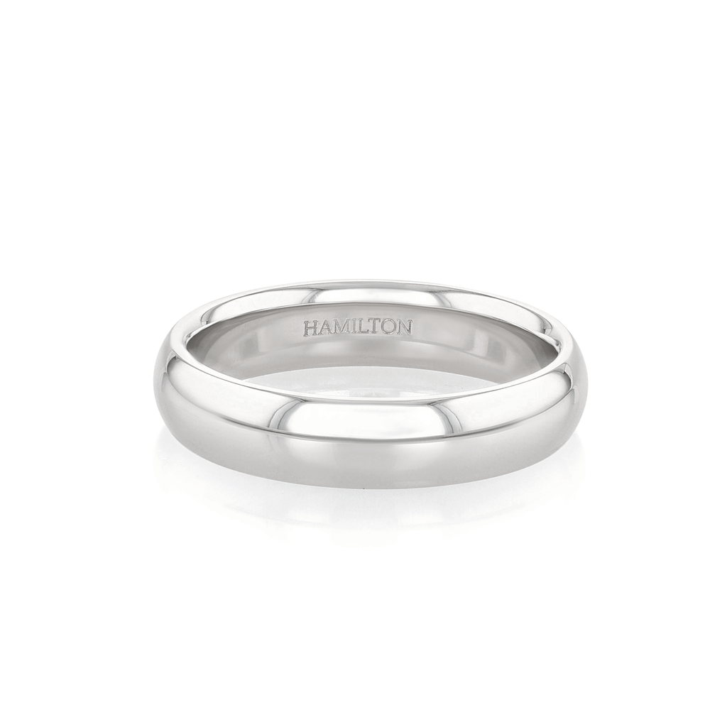 Hamilton Collection 14k White Recycle Gold 5mm Comfort Fit Wedding Band