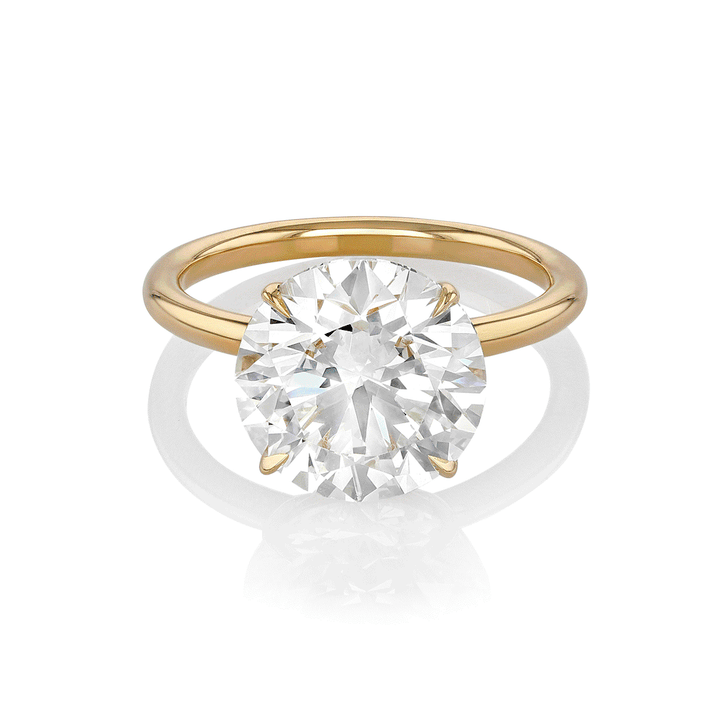 Hamilton Solitaire Origin 18k Yellow Gold and 4.70 Total Weight Diamond Engagement Ring