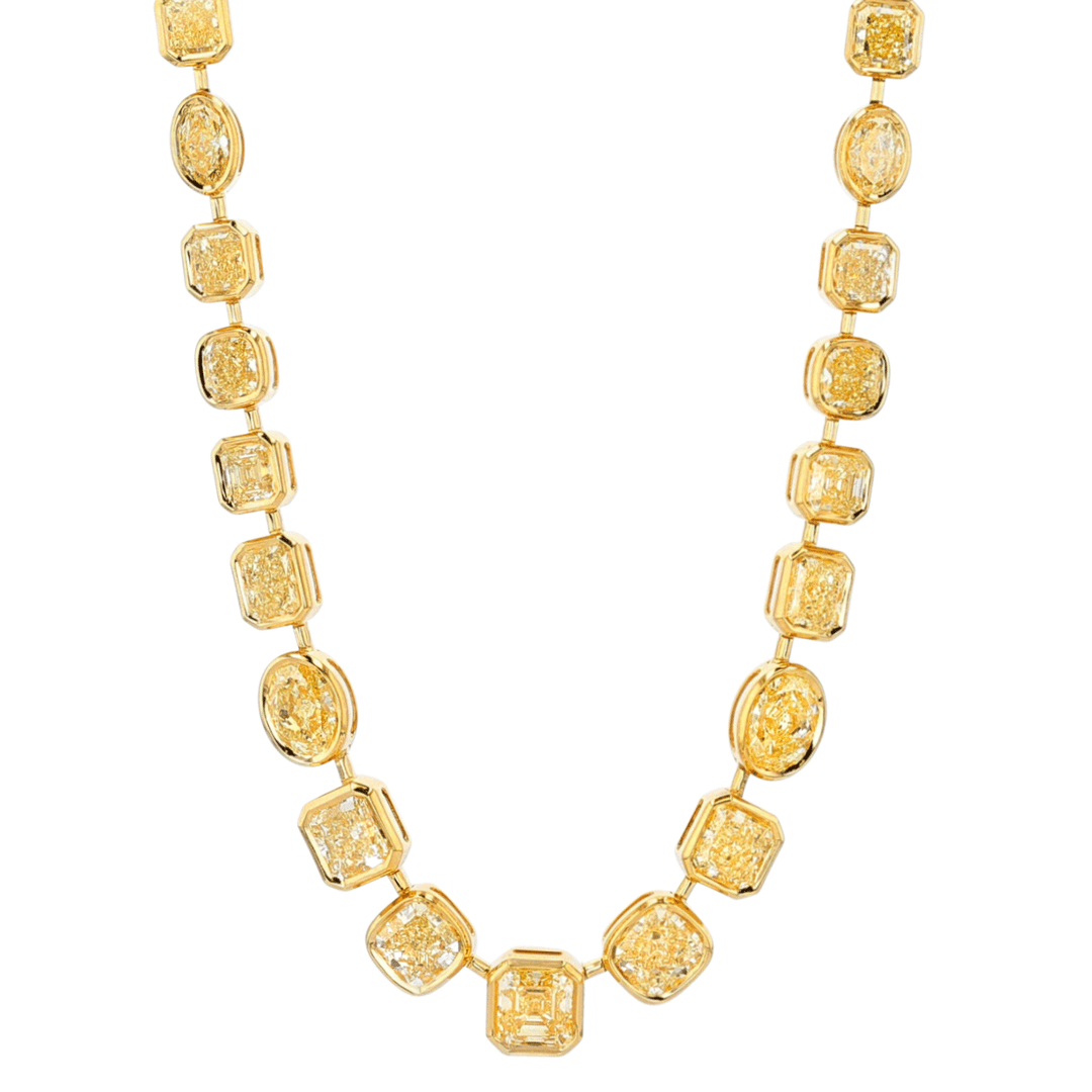 Hamilton Private Reserve Collection 18k Yellow Gold and 41.22 Total Weight Diamond Necklace