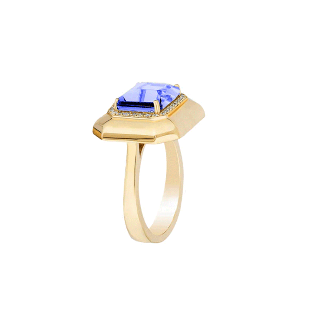 Goshwara Classics 18k Yellow Gold and Tanzanite Ring