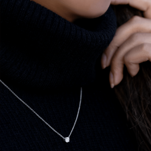 Celestial 14k White Gold and Diamond .12 Total Weight Pendant