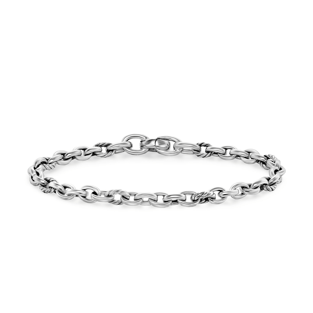David Yurman DY Mercer® Petite Chain Bracelet Sterling Silver, Medium