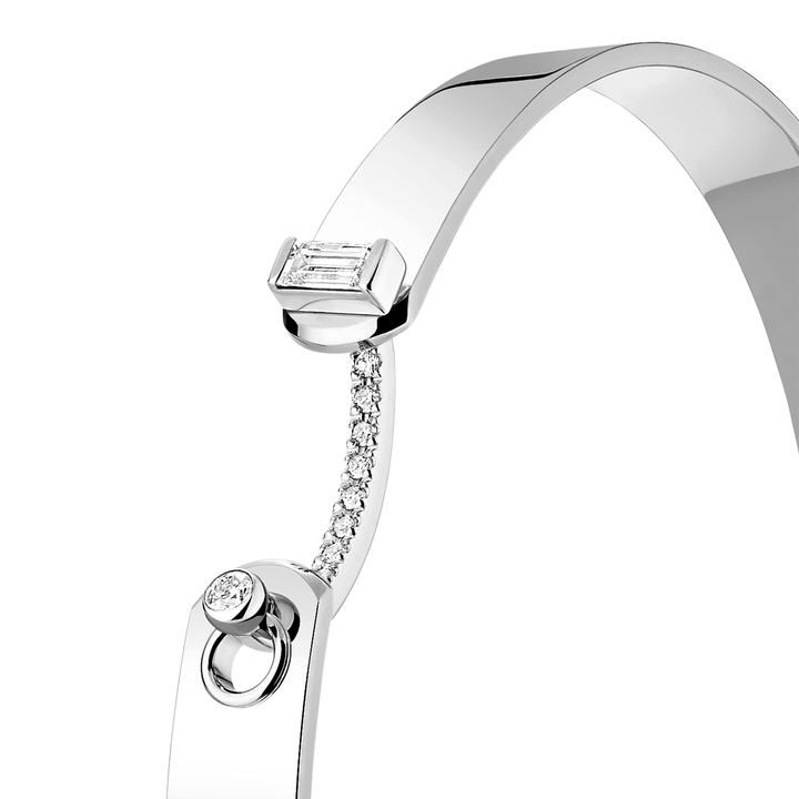 Nouvel Heritage Dinner Date GM Mood 18k White Gold Bangle