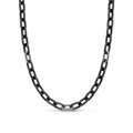 David Yurman DY Madison® Chain Necklace Black Titanium with Sterling Silver 8.5mm 22 Inch
