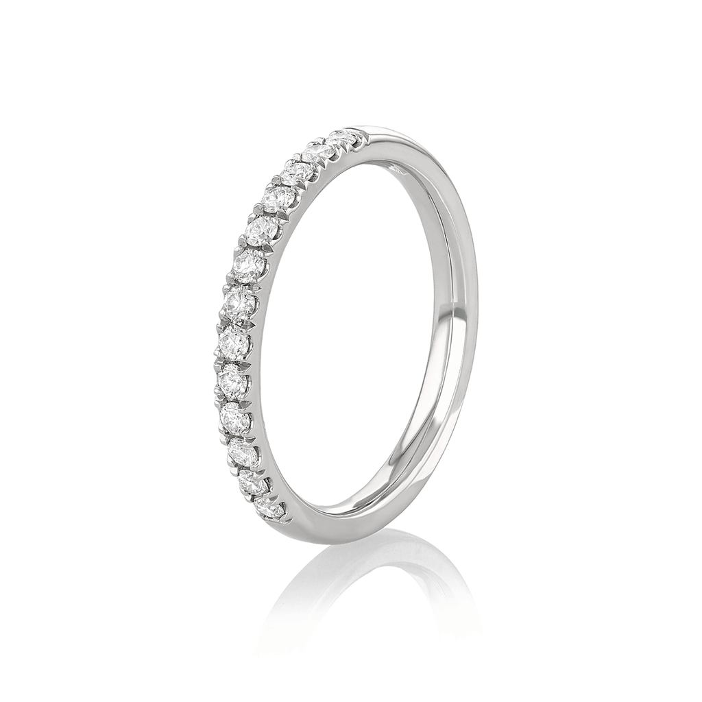 Hamilton Lisette Collection Platinum and 0.25 Total Weight Diamond Half Way Band