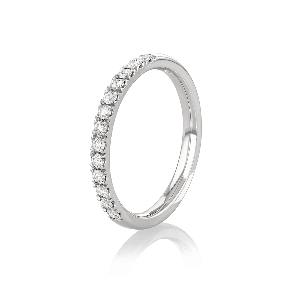 Hamilton Lisette Collection Platinum and 0.25 Total Weight Diamond Half Way Band