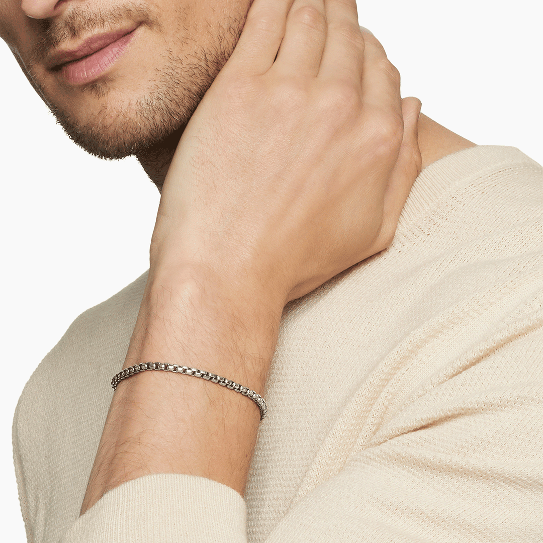 David Yurman Box Chain Bracelet Sterling Silver, 3.6mm