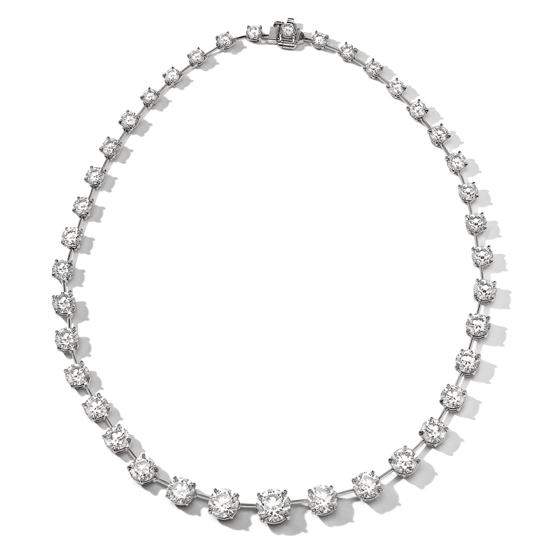 Private Reserve Platinum and Diamond 34.65 Total Weight Rivera Necklace