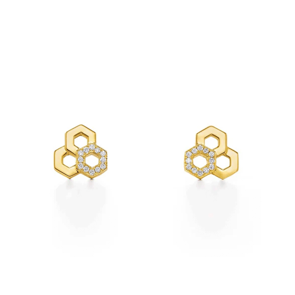 Temple St Clair 18K Bee Stud Earrings