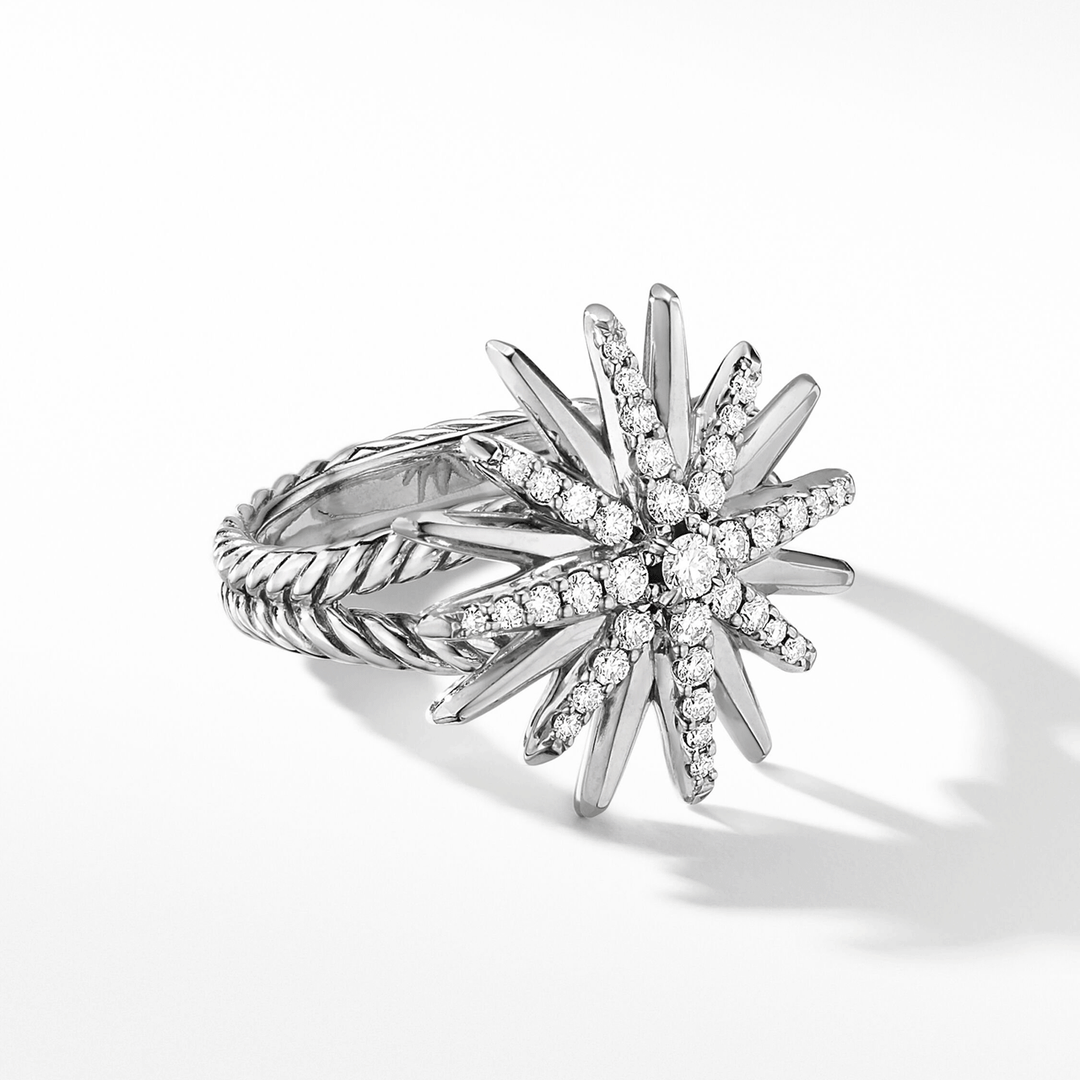 David Yurman Starburst Ring with Pavé Diamonds,SZ6