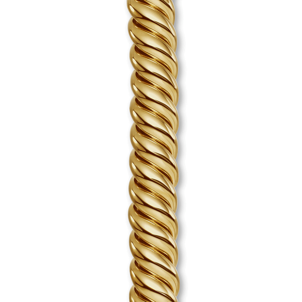 David Yurman Sculpted Cable Bracelet in 18k Yellow Gold,14mm Medium