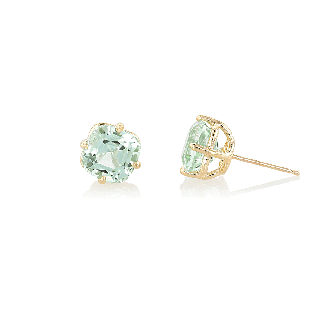 Hamilton Caroline Collection 18k Yellow Gold and Mint Tourmaline Stud Earrings