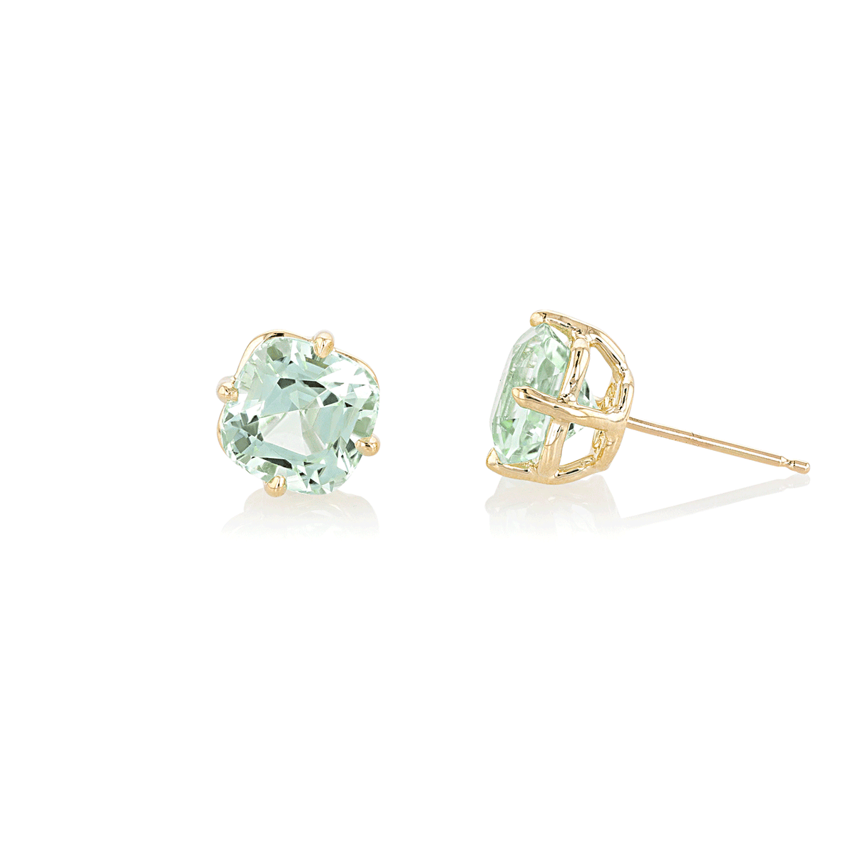 Hamilton Caroline Collection 18k Yellow Gold and Mint Tourmaline Stud Earrings