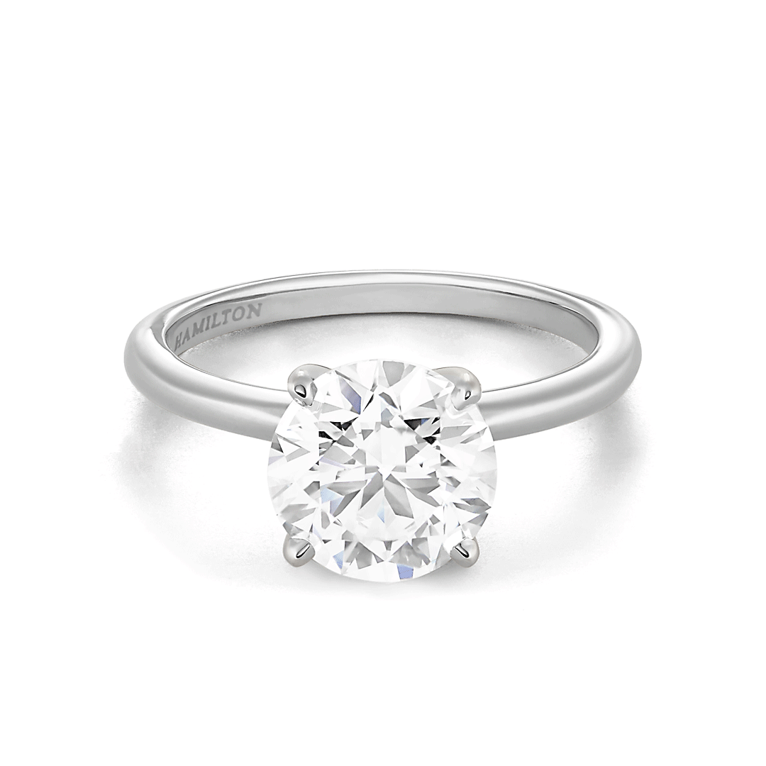 Hamilton Select Collection 14k White Gold and 3.00 Total Weight Diamond Engagement Ring