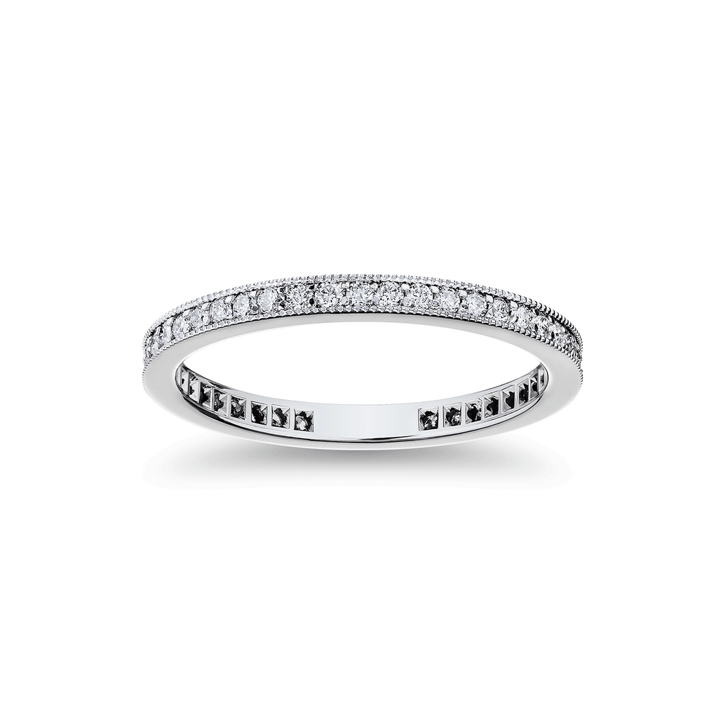 18k White Gold and Diamond .45 Total Weight Eternity Band