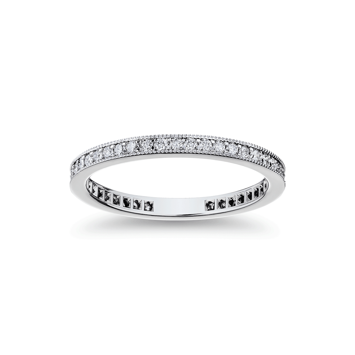 18k White Gold and Diamond .45 Total Weight Eternity Band